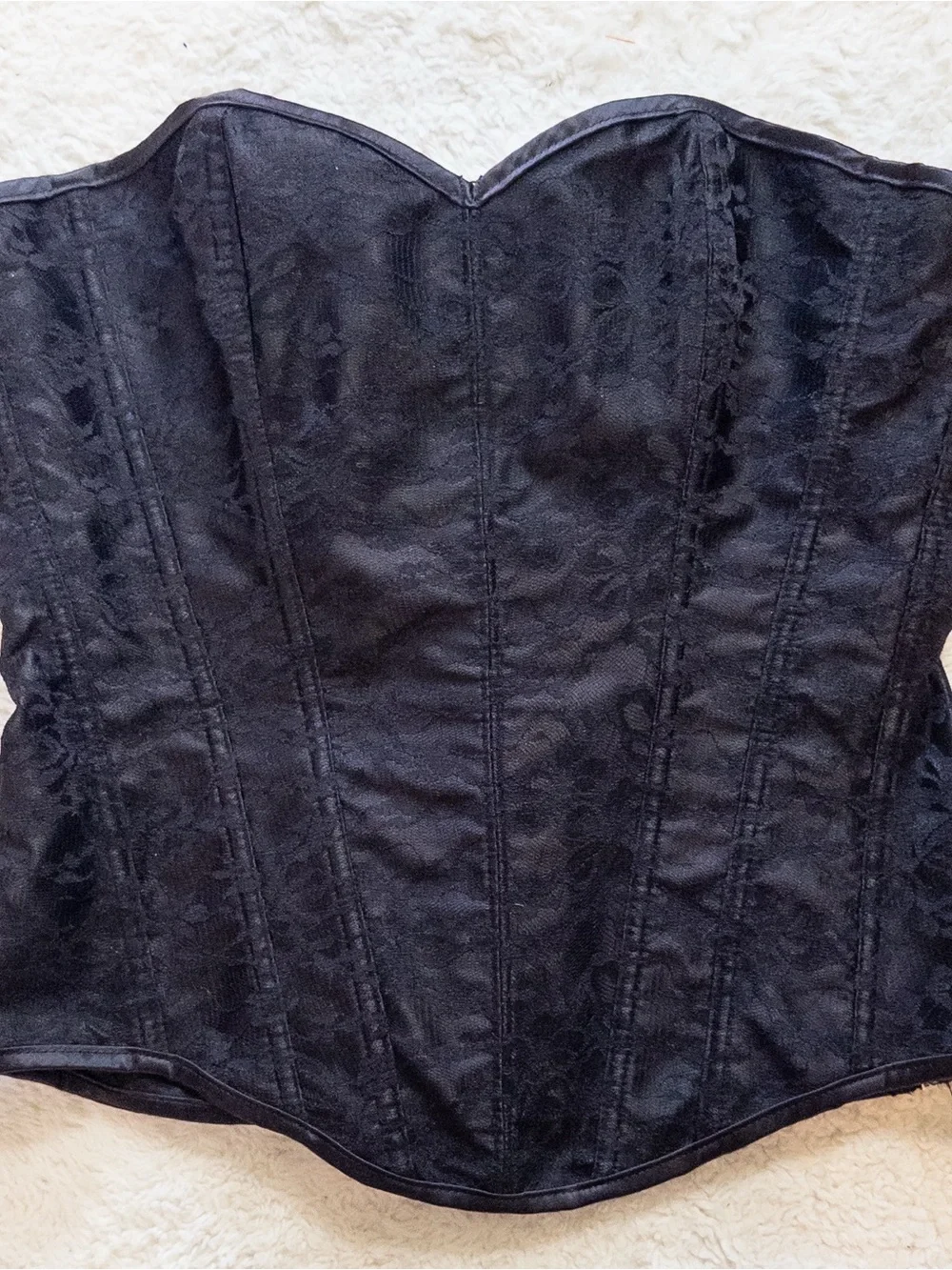 Vintage 90s Intimate Attitudes Black Lace Corset Bustier Size 40
